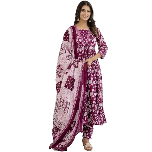 SHIENZY Women Kurta Pant Set with Dupatta | 3 Piece Ethnic Kurti ...