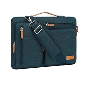 MOSISO 360 Schütz Laptoptasche 17,3 Zoll, 17-17,3 Zoll Aktentasche Kompatibel mit HP Dell Lenovo Asus Acer MSI LG Jumper, Seite Offen Schultertasche mit 4 Reißverschlusstaschen&Griff, Türkisgrün