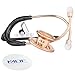 Price comparison product image MDF MD One Stainless Steel Stethoscope, Adult, Black Tube, Rose Gold Edition Chestpieces-Headset, MDF777RG11