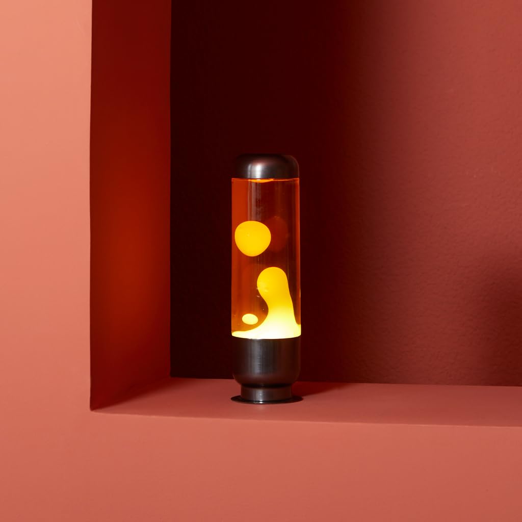 Balvi Lámpara Lava Capsule Color Naranja/Amarillo Diseño Moderno y Sofisticado para Decorar Aluminio/