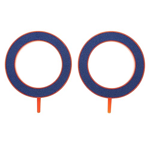 Milisten 2 個 バブルストーン ディフューザー 湯沸かし器 池用エアストーン インフレータブル用エアポンプ 水槽の付属品 水族館の七面鳥バスター デュアル 噴水 Orange コランダム