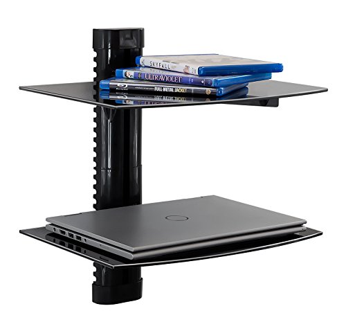Mount-It! MI-892 Floating Wall Mounted Shelf Bracket Stand For Av Receiver, Component, Cable Box, Playstation thumb #3