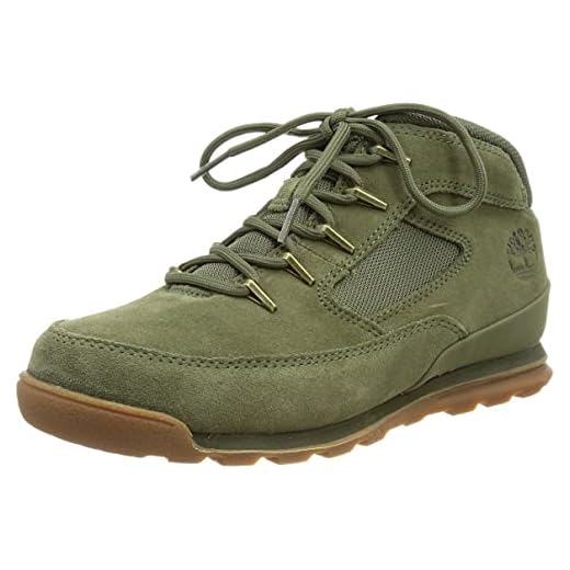 Timberland Euro Rock, Botas de Moda Hombre, Dark Green Suede, 43.5 EU