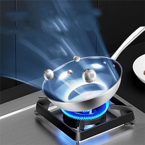 Wok antiadherente fondo plano para cocina doméstica miniatura 3