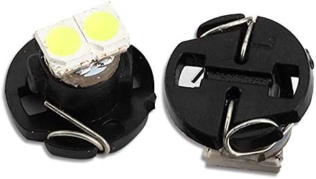 HSUN T4.2 LED Bulbs,2LED SMD1210 Chip 20LM Extremely Bright For Car Auto Dashboard Instrument Reading Gauge Panel Light,10 Pack,6000K White