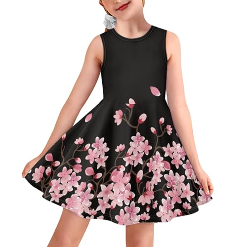 Girls Summer Dresses 3-16 Years Old Sleeveless Casual Dress Cute Outfit Sundress Princess Dresses