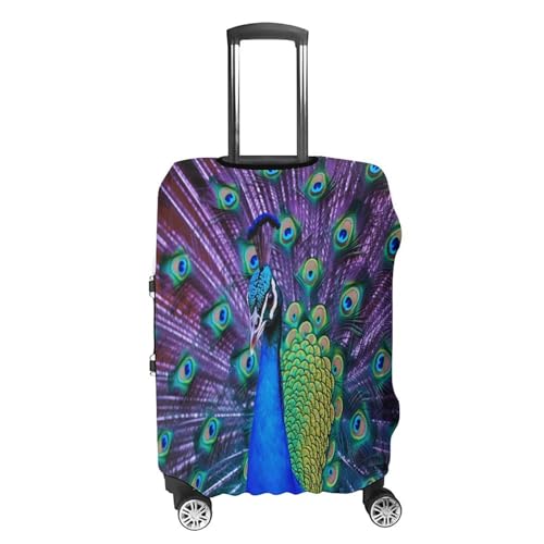Housse de valise Beauty Peacock en polyester élastique blanc taille L - 4