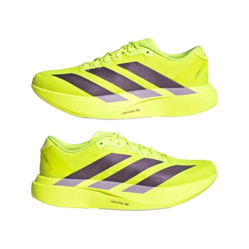 Image of Adidas Men's Adizero EVO SL Woven M Solar yellowAurora Plum /Powder Plum 10 US