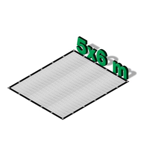 Abdecknetz (5x6m) schwarz mit Erdspießen | feinmaschig (10x10mm) mit stabilem Rand | Teichabdeckung für einen laubfreien Teich | Vogelschutznetz für Gartenteich