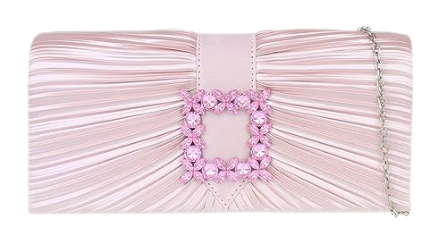 Pochette plissée en satin pour femme sac de soirée chic