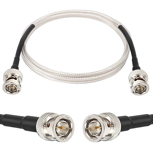 XRDS - RF SDI Cable 3ft, Thin 3G/6G HD-SDI, 75 Ohm RG179 Extension with Heavy Duty BNC to BNC Male Connector for Surveillance Camera System Cables CCTV/DVR/TV