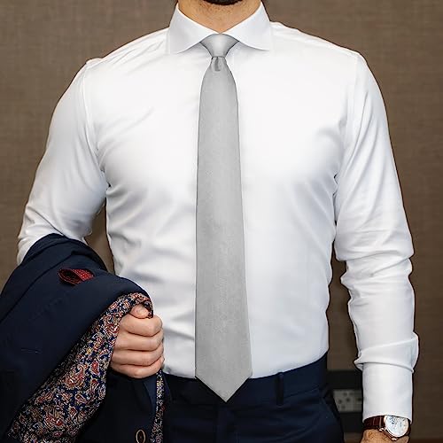 Image of boxed-gifts Umo Lorenzo Mens Zipper Ties Solid Color Pre Tied Polyester Neckties for Men and Women