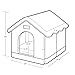 Jiupety Hundehütte Innen, 2XL Größe Indoor Hundehütte für große Hunde, Warme Höhle Schlafnest Bett für Katzen und Hunde, Braun