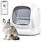 UBPet Open-Top Self Cleaning Litter Box - 75L Automatic Cat Litter Box for Multiple Cats with Safety Protection, App Control, Odor-Free, Low Noise, Includes Trash Bags