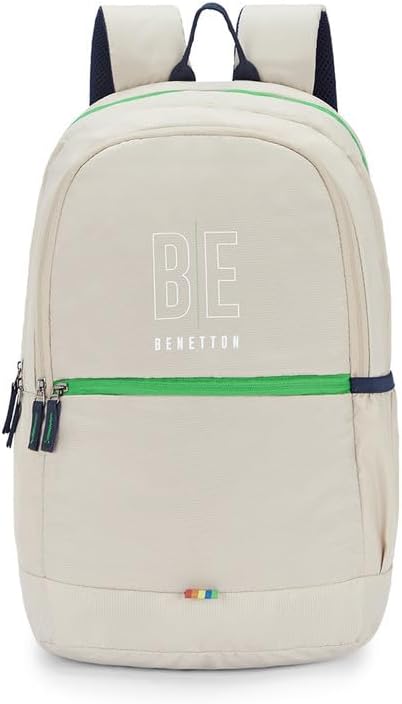 UNITED COLORS OF BENETTON Ming Polyester 25L Non 4 Compartment Laptop Backpack For Unisex - Beige