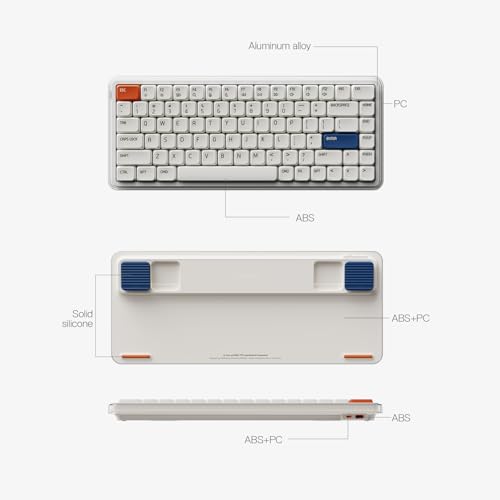 Image of MelGeek O2 Wireless Silent Keyboard 75% Compact, Low Profile, Hot-Swappable Linear Switches, Bluetooth /2.4GHz /USB-C for Mac, Windows
