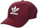 Gesticktes Logo auf der Front adidas Trefoil Baseball Kappe, Collegiate Burgundy/White, OSFM