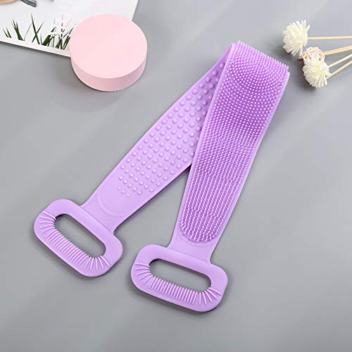 ABLEBRO Silicone Body Scrubber, Large 31.5'' Back Brush for Shower, Massage Bath Body Brush Easy to Exfoliating Texture for All body Deep Clean More Hygienic
