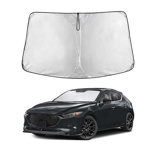 Econour Windshield Sun Shade Compatible for Mazda 3 2019-2024 2025 2026 Mazda3 Accessories...