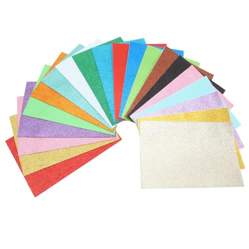 ULTECHNOVO 20piezas Papel Esponja Polvo Dorado Adhesivas De Espuma Para Manualidades Cartulina Brillante Proyectos De Arte y Decoración