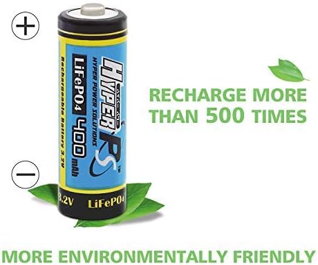 Miniatura 5 de Paquete de 2 baterías recargables LiFePo4 14430 (0.551 x 1.693 in) 400 mAh para luz de panel solar, cepillo de dientes, afeitadora, linterna