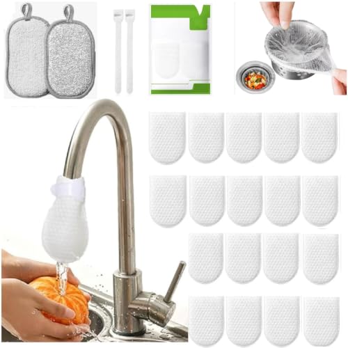 2026 New Anti-Splash Faucet Filter Cotton Bag, Effective Filtration for Water, Removes Rust and Impurities, Replaceable Universal Faucet Filter Bags for Kitchen Bathroom Sink Accessories (50Pcs)