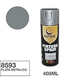 Fabricado en España. Spsil 8593 Pintura Spray Plata Metalizado 400 Ml
