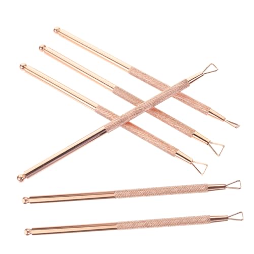 FOMIYES Stainless Steel Nail Polish Remover Tool Kit 6pcs Gel Polish Scraper and Pusher Set for Manicure and Cuticle Care Professional Nail Instruments for Home Use