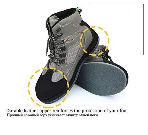 NEYGU Men&Women Breathable Quick-Dry Wading Shoes for Fishing and Hunting with Felt Sole, Used for Neoprene Stocking Foot Wader (12)