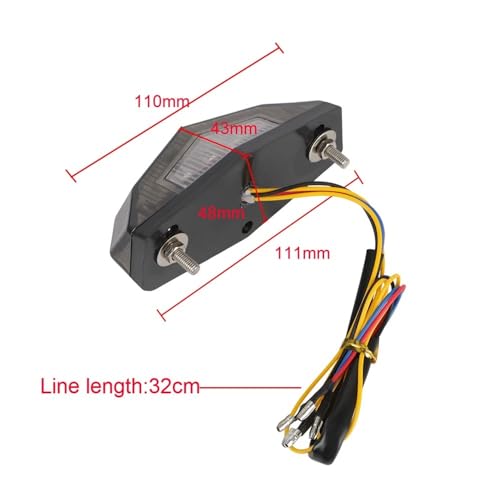 Feu arrière de moto universel 11 LED clignotant indicateur signal pour customisation moto