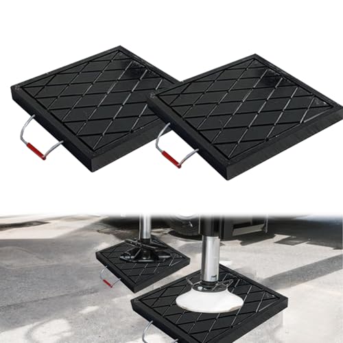 Almohadillas estabilizadoras para gatos de RV, bloques de nivelación apilables para patas estabilizadoras de cámper, soporte resistente para estacionamiento seguro