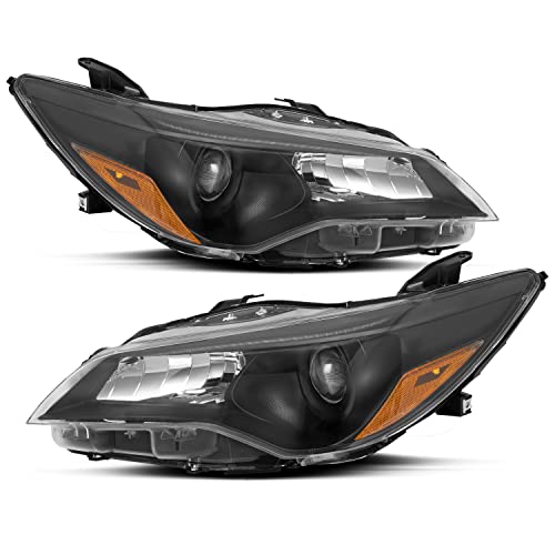 JSBOYAT Projector Headlight Assembly Replacement for 2012 2013 2014 Toyota Camry SELLEXLEHybrid Headlamp Driver Passenger SideBlack Housing & Amber Reflector product thumbnail 9