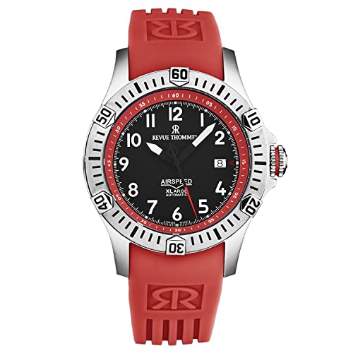 Men's 'Air Speed' Black Dial Red Rubber Strap Automatic Watch 16070.4736