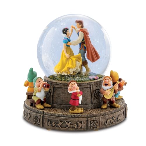 The Bradford Exchange Disney Snow White and Seven Dwarfs Musical Glitter Globe, Limited Edition Collectible, Bradford Exchange