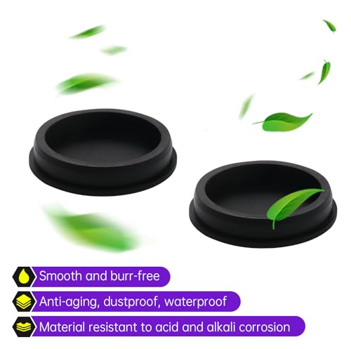 Image of T-Shaped Silicone Plugs, Elastic Waterproof, 71.3mm Black, Pack of 2
