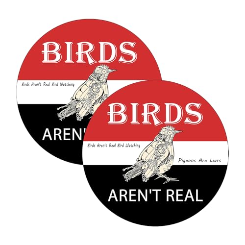 Image of 2 Pack Birds aren't Real Bumper Sticker for Car,Funny Stickers President Decal Bumper Suitcase Trucks Window Laptop Waterproof Decal Sticker 5 Inch