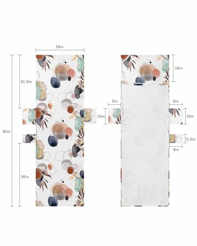 Middle Century Beach Lounge Chair Towel Cover, Soft Chaise Lounge Towel with Side Pockets Patio Pool Chairs Cover for Beach/Pool Sunbathing 29x85 Boho Geometric Modern Abstract Art