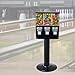 VEVOR Commercial Vending Machine, Triple Compartment Candy Dispenser with Iron Stand, Gumball and Candy Machine for Business, Coin Operated Gumball Bank for Toy Capsules Bouncy Balls Candy Nut, Black