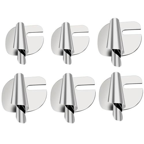 WUBAYI Juego de 6 pies enrollados en espiral, de acero inoxidable, para máquinas de coser domésticas con 6 tamaños (3-8 mm), pie de dobladillo enrollado universal para rizo, seda y algodón