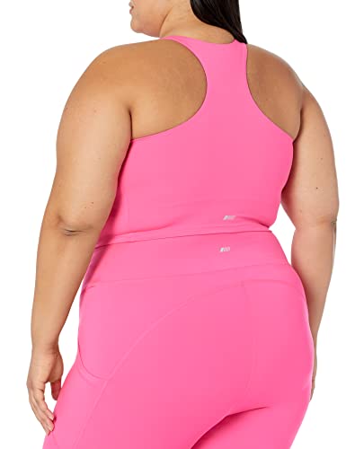 Amazon Essentials Women's Active Sculpt High Neck Racer Back Sports Bra Tank (Available In Plus Size), Neon Pink, Small #TOP5