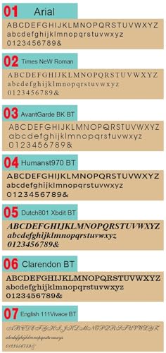 Presse à chaud et machine d'estampage avec kit de lettres Font 03 - 2