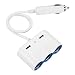 Produktbild Kfz-Ladegerät Netzteil, Zigarettenanzünder 3-fach (12V ~ 24V / 150W, eingebauter Sicherheitserkennungsschalter) mit Dual-USB-Autoadapter (2A / 5V, Smart Quick Charging) für Smart Phone Tablets und mehr