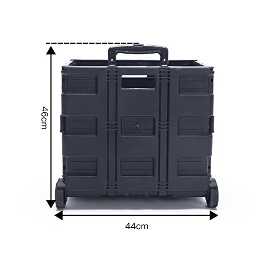 DXP Transport Trolley klappbar bis 35kg Einkaufstrolley Einkaufswagen Klappbox Transportwagen Shopping Trolley Faltbox… – Bild 6