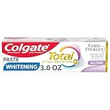 Colgate Total Active Prevention Gum Protect Whitening Toothpaste, Whitening Gum Toothpaste for Gum Inflammation, Redness, Bleeding Gums, Irritation, and Gum Sensitivity, SLS Free, 3.0 oz