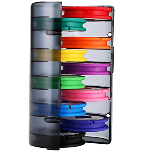 TOGEVAL Fishing Reel Organizer Box Lightweight Fishing Line Spool Case Compact for Present for Anglers Random Color