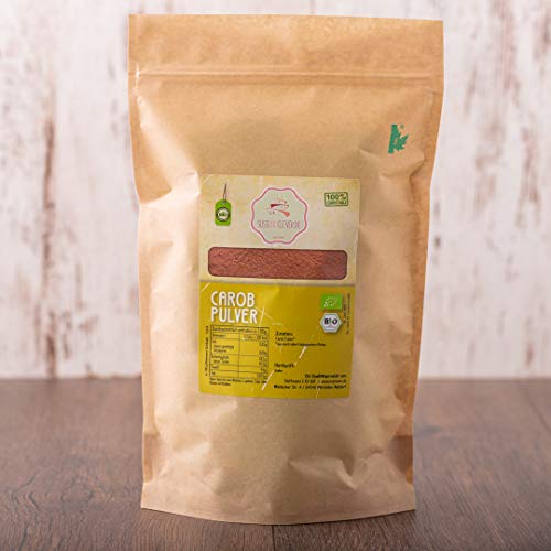 süssundclever.de® Bio Carobpulver | 1 kg | Premium Qualität | 100% reines Naturprodukt | plastikfrei und ökologisch-nachhaltig abgepackt Cover