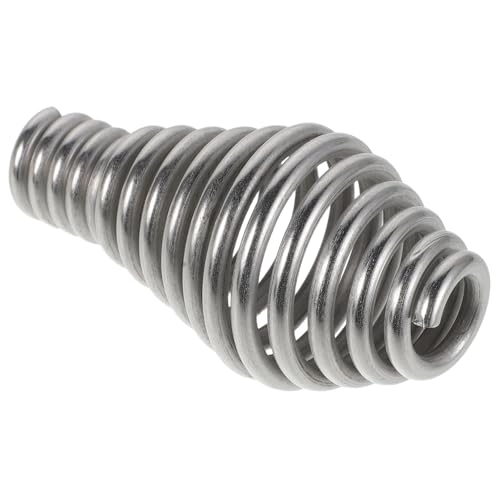 BAZEITFLOW Mango de Resorte para Estufa de Leña de Acero Inoxidable, Diseño Cónico Lado, 1 Pieza, Resistente al Calor, Compatible Estufas de Pellets, Chimeneas y Parrillas de Barbacoa