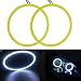 Everbright 2-Pack【 90MM 3.54″,12V White Car Angel Eye 】COB Light Halo Circle Ring Head light Lamp for BMW Benz Headlight