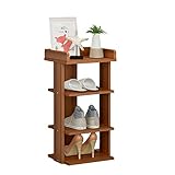 Espace domestique simple petit appartement mini trompette famille imitation plaque de bois multicouche offre spéciale porte étagère à chaussures Étagère à chaussures (Size : Four floors)