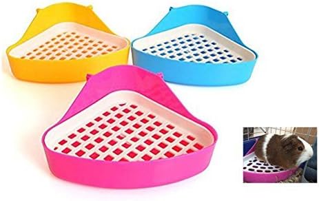 Pet Toilet, Moxcow Small Animal Litter Tray Corner for Hamster Pig Cat Rabbit Pee / Random Color